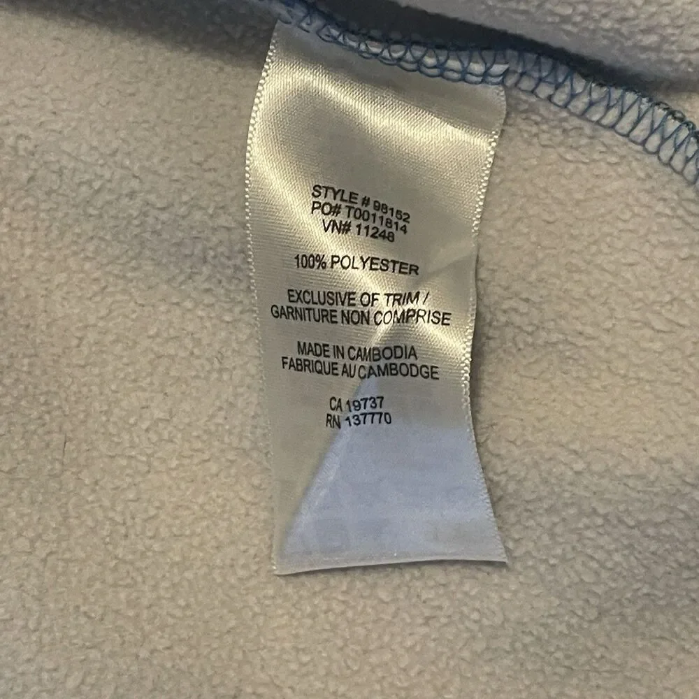 Elevate Subaru Fleece Track Jacket Blue Gray Full Zip Size L